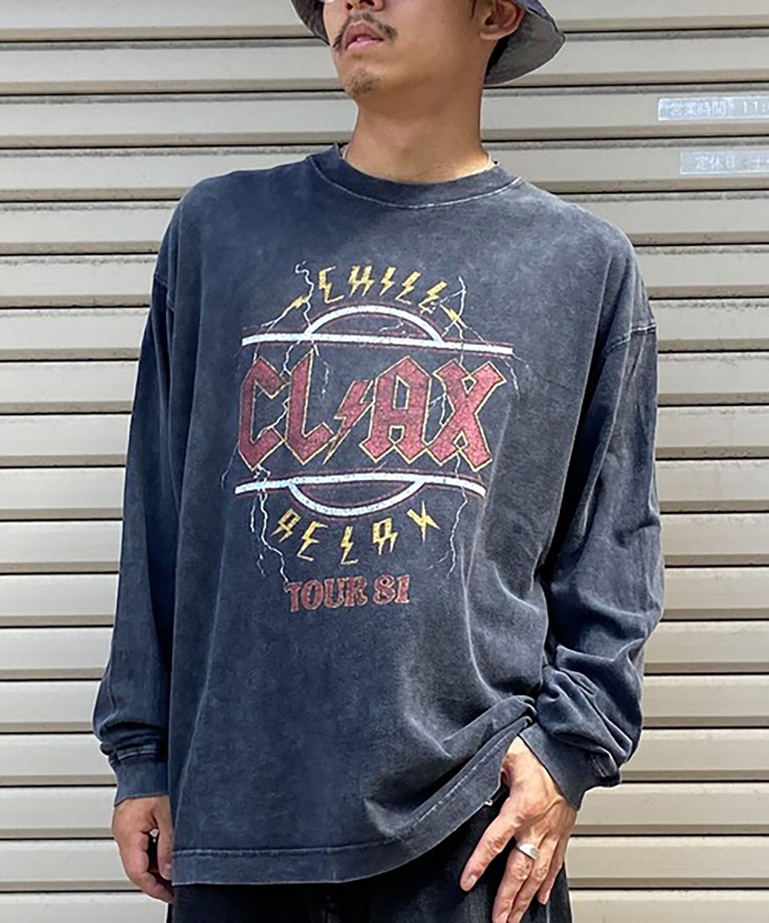 CHILLAX チラックス DESI 234OO1LT120CL メンズ 長袖 Tシャツ(BLK-4-M)