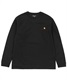 Carhartt WIP カーハートダブリューアイピー L/S AMERICAN SCRIPT T-SHIRT I029955 メンズ 長袖 Tシャツ KK A16(BLACK-M)