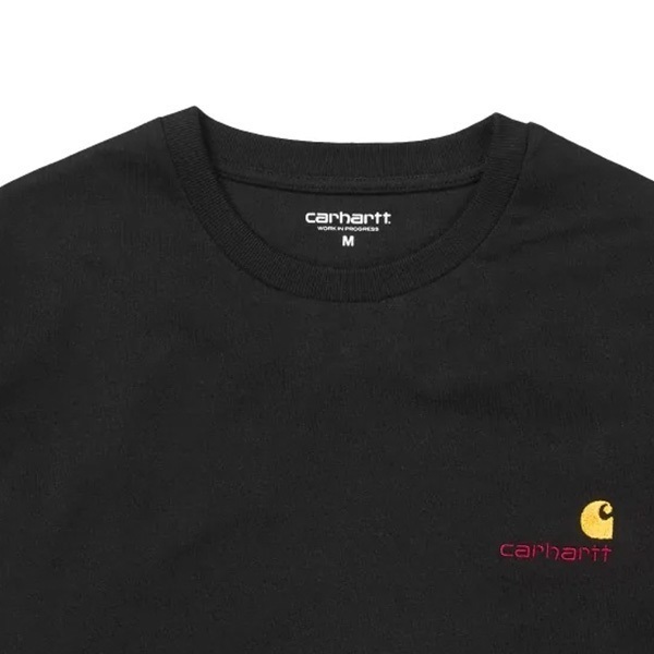 Carhartt WIP カーハートダブリューアイピー L/S AMERICAN SCRIPT T-SHIRT I029955 メンズ 長袖 Tシャツ KK A16(BLACK-M)