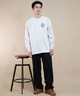 SPITFIRE スピットファイア メンズ 長袖Tシャツ ロンT ルーズシルエット バックプリント SWIRLED CLASSIC(GY/BK-M)