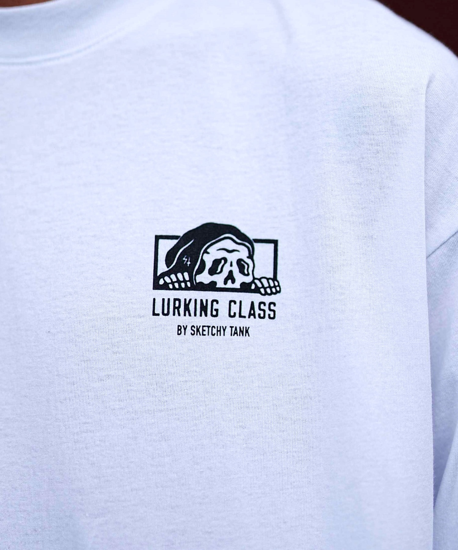 LURKING CLASS ラーキングクラス メンズ 長袖 Tシャツ ロンT バックプリント ST23FTM07 ムラサキスポーツ限定(WHITE-M)