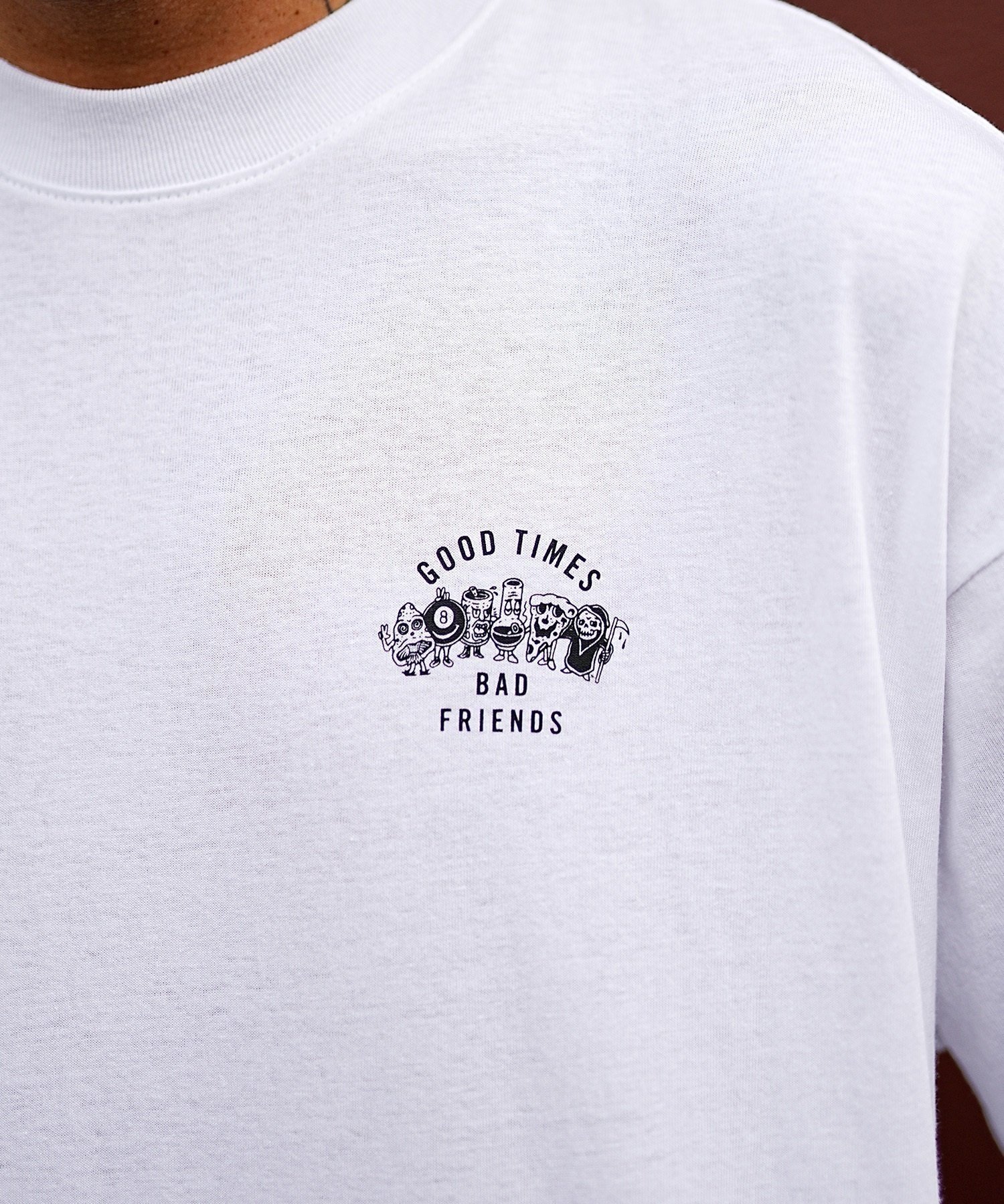 LURKING CLASS ラーキングクラス メンズ 長袖 Tシャツ ロンT バックプリント スリーブロゴ ST23FTM08 ムラサキスポーツ限定(WHITE-M)