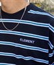 ELEMENT エレメント メンズ 長袖 Tシャツ ロンT ボーダー ルーズシルエット BE021-053(FBK-M)