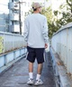 adidas アディダス メンズ レディース 長袖 Tシャツ ロンＴ スリーブプリント クルーネック オーバーサイズ JSY26(BK/WT-M)