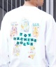 【ムラサキスポーツ限定】 TOY MACHINE トイマシーン メンズ 長袖 Tシャツ ロンT オーバーサイズ バックプリント MTMPLT5(WHITE-M)