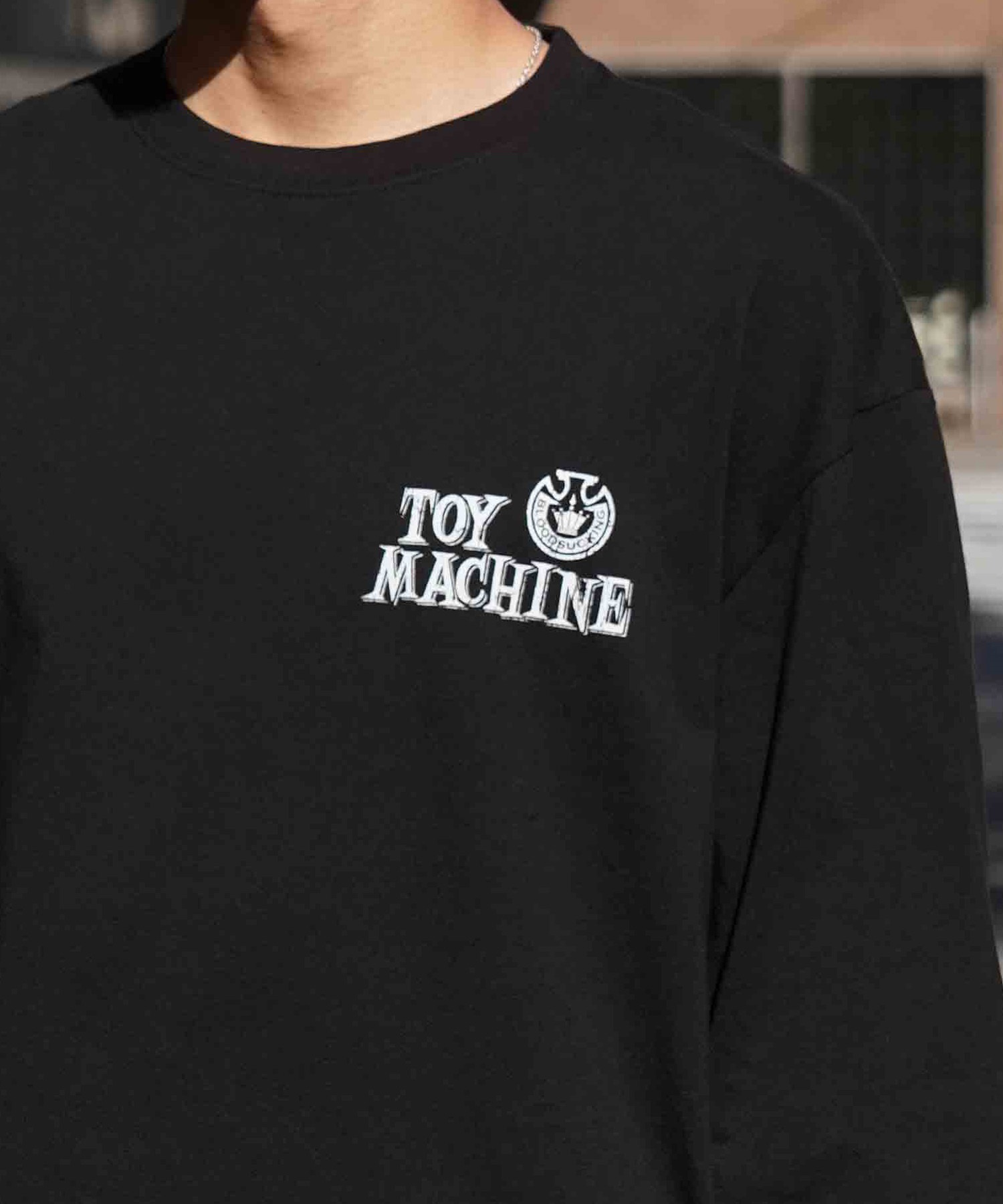 【ムラサキスポーツ限定】 TOY MACHINE トイマシーン メンズ 長袖 Tシャツ ロンT オーバーサイズ バックプリント MTMPELT6(WHITE-M)