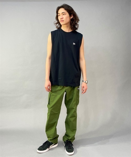 NEW ERA ニューエラ P MUSCLE TANK 13516858 メンズ タンクトップ バックプリント KK1 A20(BLK-M)