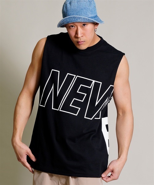 NEW ERA ニューエラ P MUSCLE TANK FB LOGO 13697252 メンズ タンクトップ KK1 A20(BLK-M)