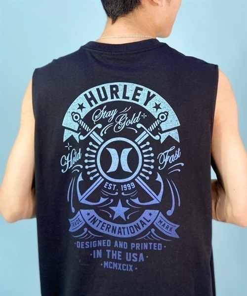 Hurley/ハーレー ノースリーブ バックプリントノースリーブTee/吸汗速乾 レギュラーフィット MSL2310005(WHT-S)