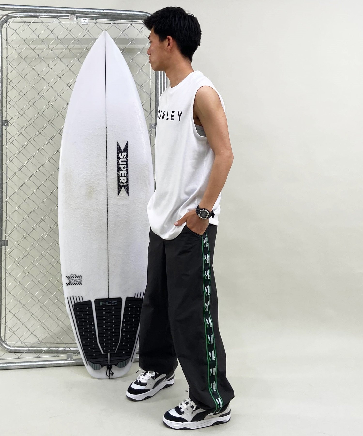 Hurley ハーレー タンクトップ メンズ バックプリント ブランドロゴ MENS BORN FROM WATER SL 24MRSMSL07(WHT-M)