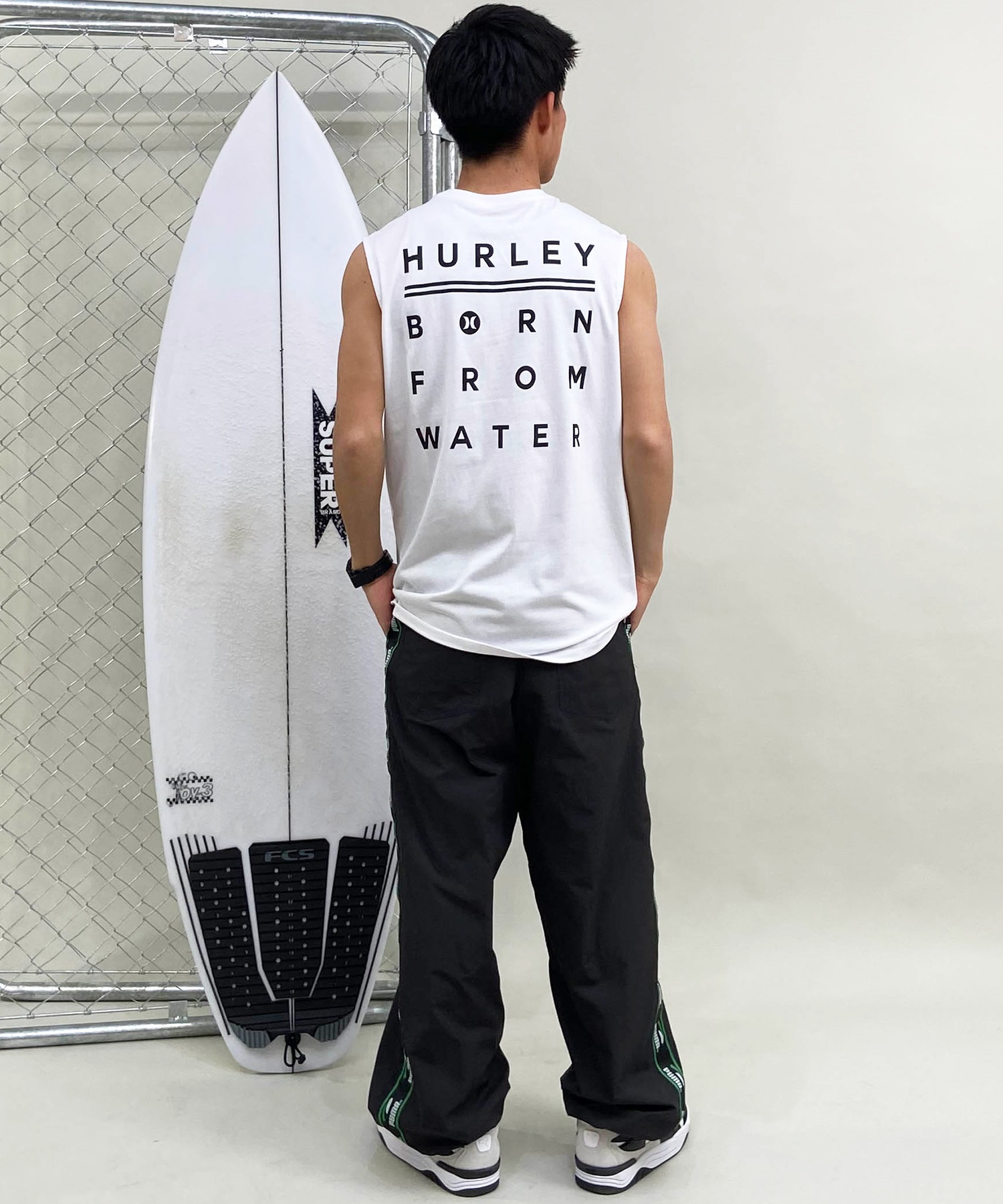 Hurley ハーレー タンクトップ メンズ バックプリント ブランドロゴ MENS BORN FROM WATER SL 24MRSMSL07(WHT-M)