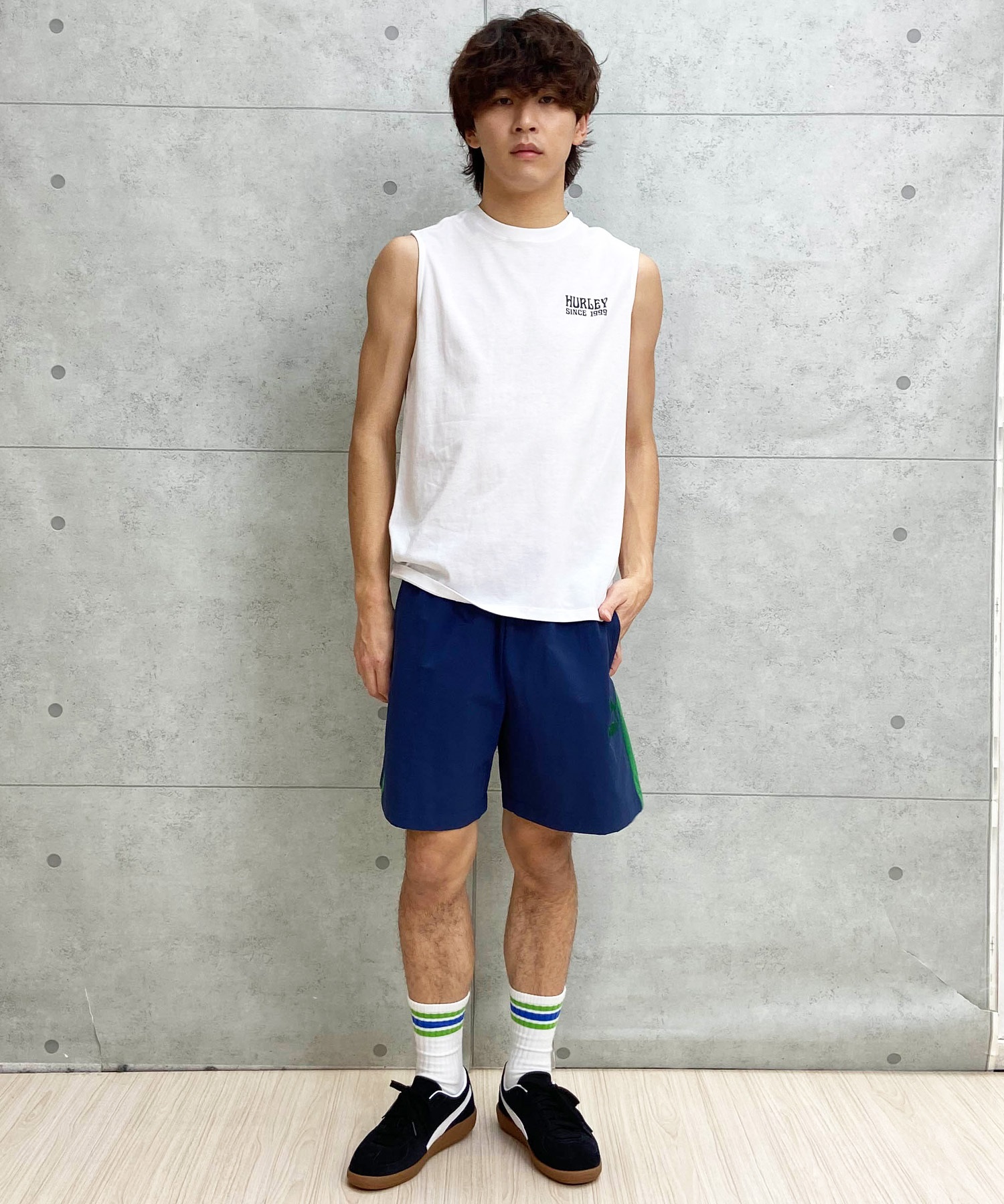 Hurley ハーレー タンクトップ メンズ バックプリント バンドマンカット MENS SHARK BITE SL 24MRSMSL08(WHT-M)