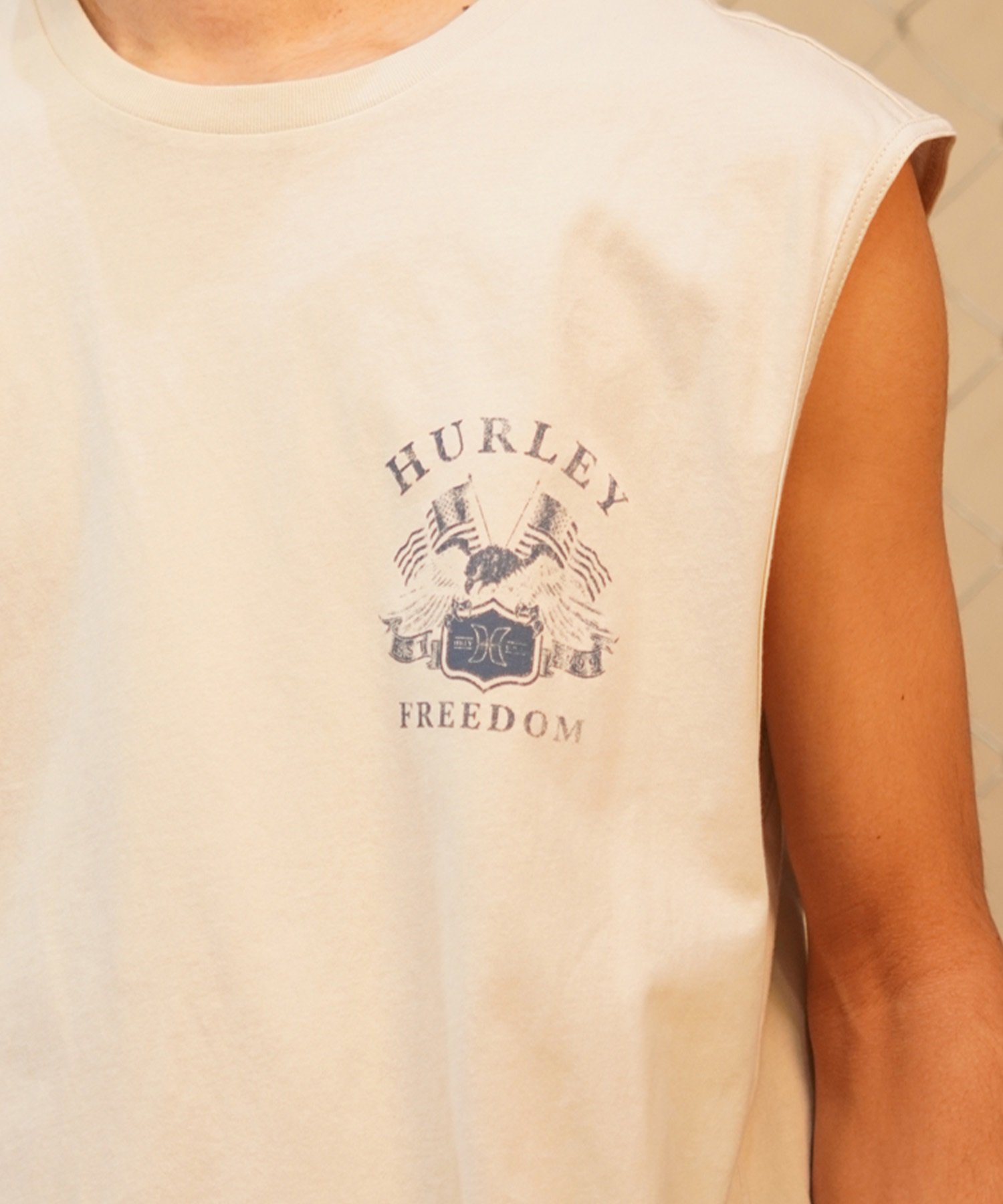 Hurley ハーレー タンクトップ メンズ バックプリント バンドマンカット MENS EVERYDAY BROKLYN MUSCLE TEE MTK0004790(H073-M)