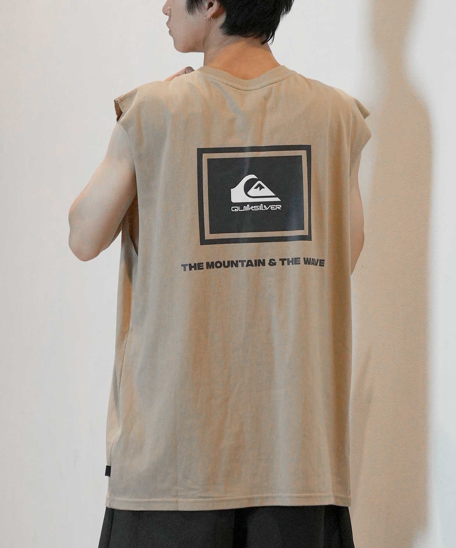 QUIKSILVER クイックシルバー タンクトップ メンズ カットオフ バックプリント クルーネック QSL242616M ムラサキスポーツ限定(WHT-M)