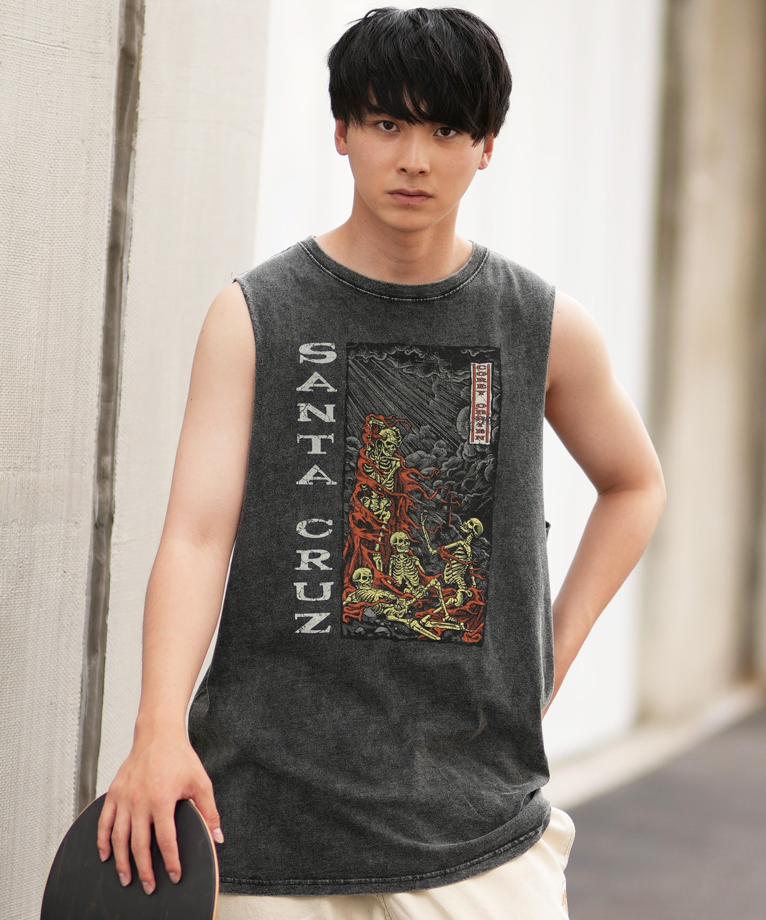 SANTACRUZ サンタクルーズ タンクトップ メンズ バックプリント ピグメント Pigment Bleach Tank Top 502242407 ムラサキスポーツ限定(SHARK-M)