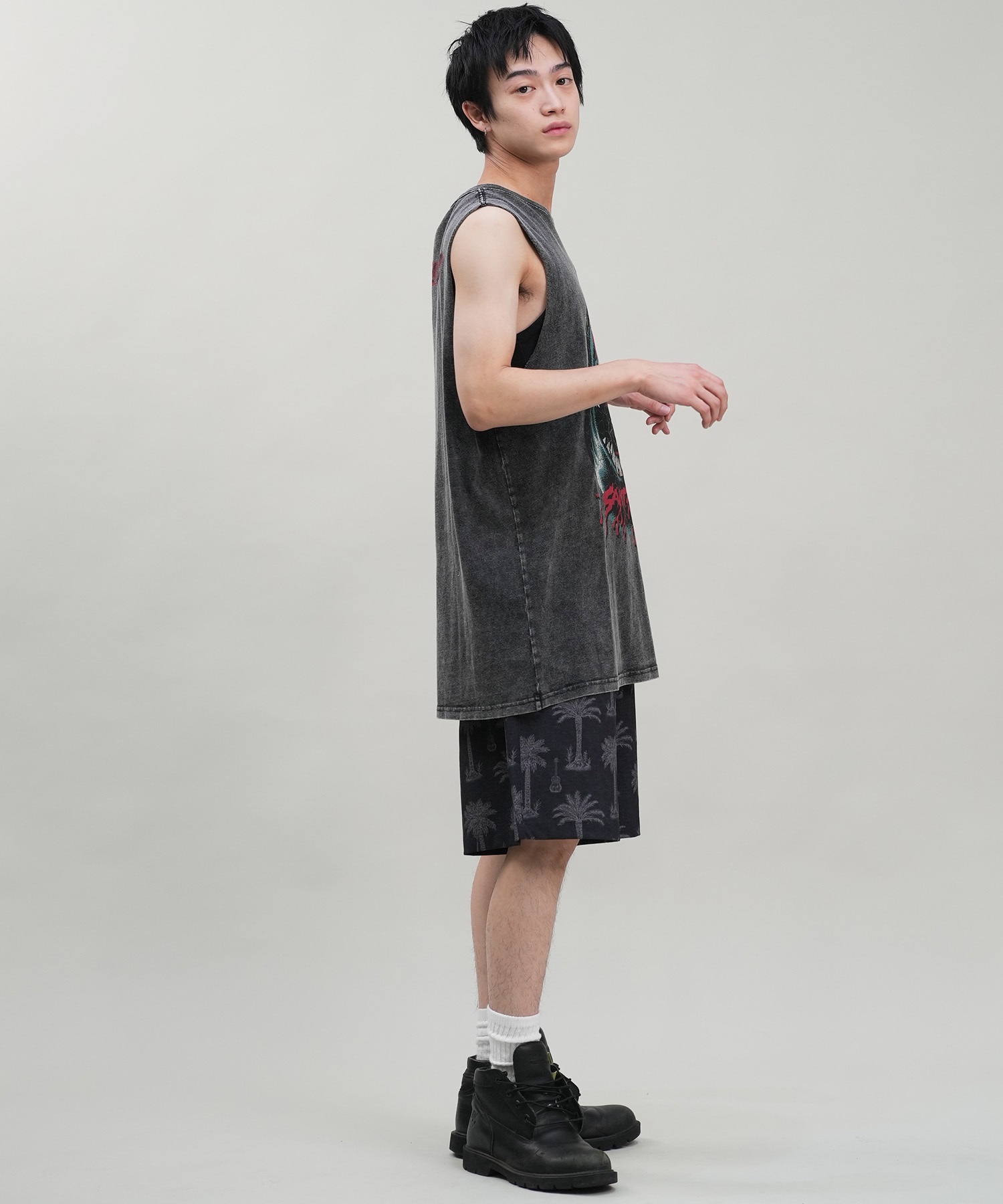 SANTACRUZ サンタクルーズ タンクトップ メンズ バックプリント ピグメント Pigment Bleach Tank Top 502242407 ムラサキスポーツ限定(SHARK-M)