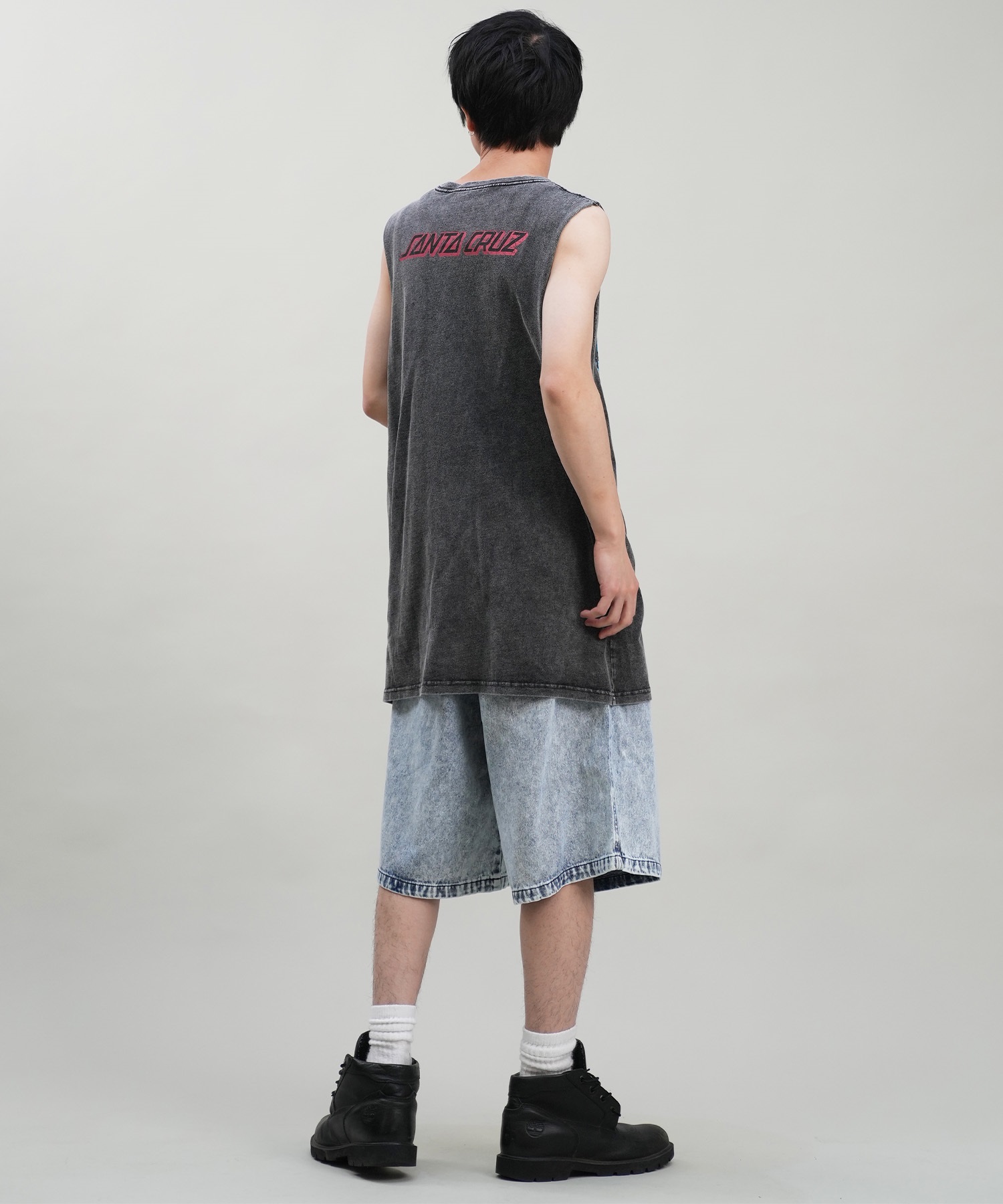 SANTACRUZ サンタクルーズ タンクトップ メンズ バックプリント ピグメント Pigment Bleach Tank Top 502242407 ムラサキスポーツ限定(SHARK-M)