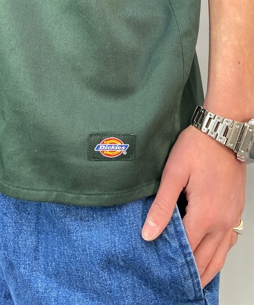 Dickies ディッキーズ HALF ZIP S/S-SHIRT ハーフジップショートスリーブシャツ 18471000 メンズ 半袖 シャツ ハーフジップ KK1 C24(30GR-M)