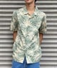 【クーポン対象】QUIKSILVER クイックシルバー メンズ 半袖 シャツ アロハシャツ とろみシャツ 総柄 レギュラーフィット 胸ポケット AQYWT03324(KVJ6-M)