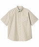 Carhartt WIP カーハートダブリューアイピー S S BRAXTON SHIRT メンズ 半袖 シャツ ルーズ シルエット I031454(BEIGE-M)