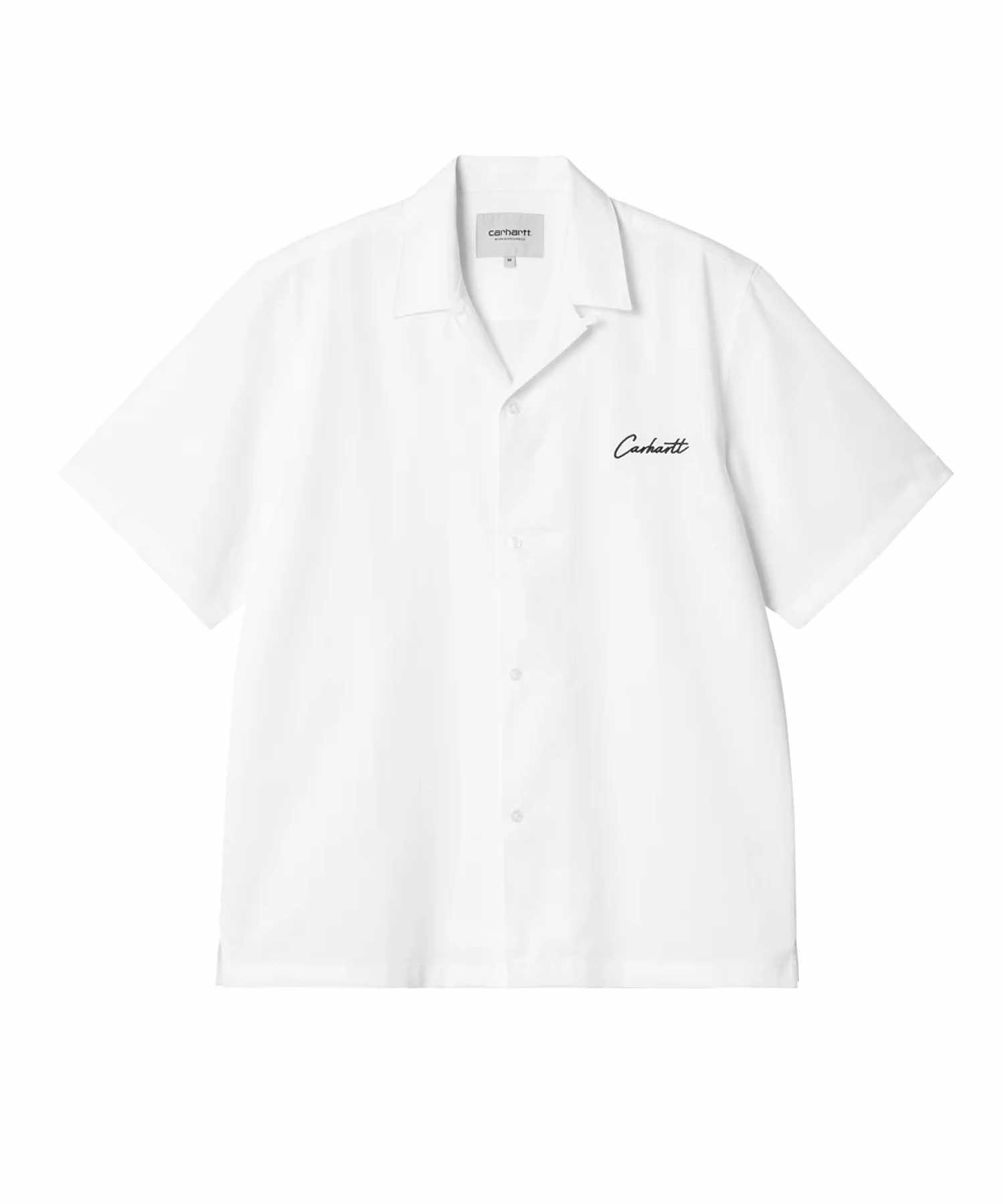 Carhartt WIP カーハート ダブリューアイピー 半袖 シャツ メンズ ルーズフィット S S DELRAY SHIRT I031465(WT/BK-M)