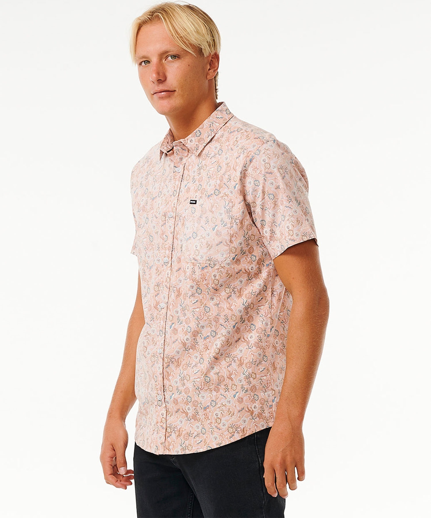 RIP CURL リップカール M FLORAL REEF S S SHIRT メンズ 半袖シャツ 総柄 03DMSH(BE-M)