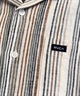 RVCA ルーカ 半袖 シャツ メンズ オープンカラー ストライプ SATELLITE STRIPE SS BE04A-142(ANW-S)