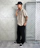 RVCA ルーカ 半袖 シャツ メンズ オープンカラー ストライプ SATELLITE STRIPE SS BE04A-142(ANW-S)