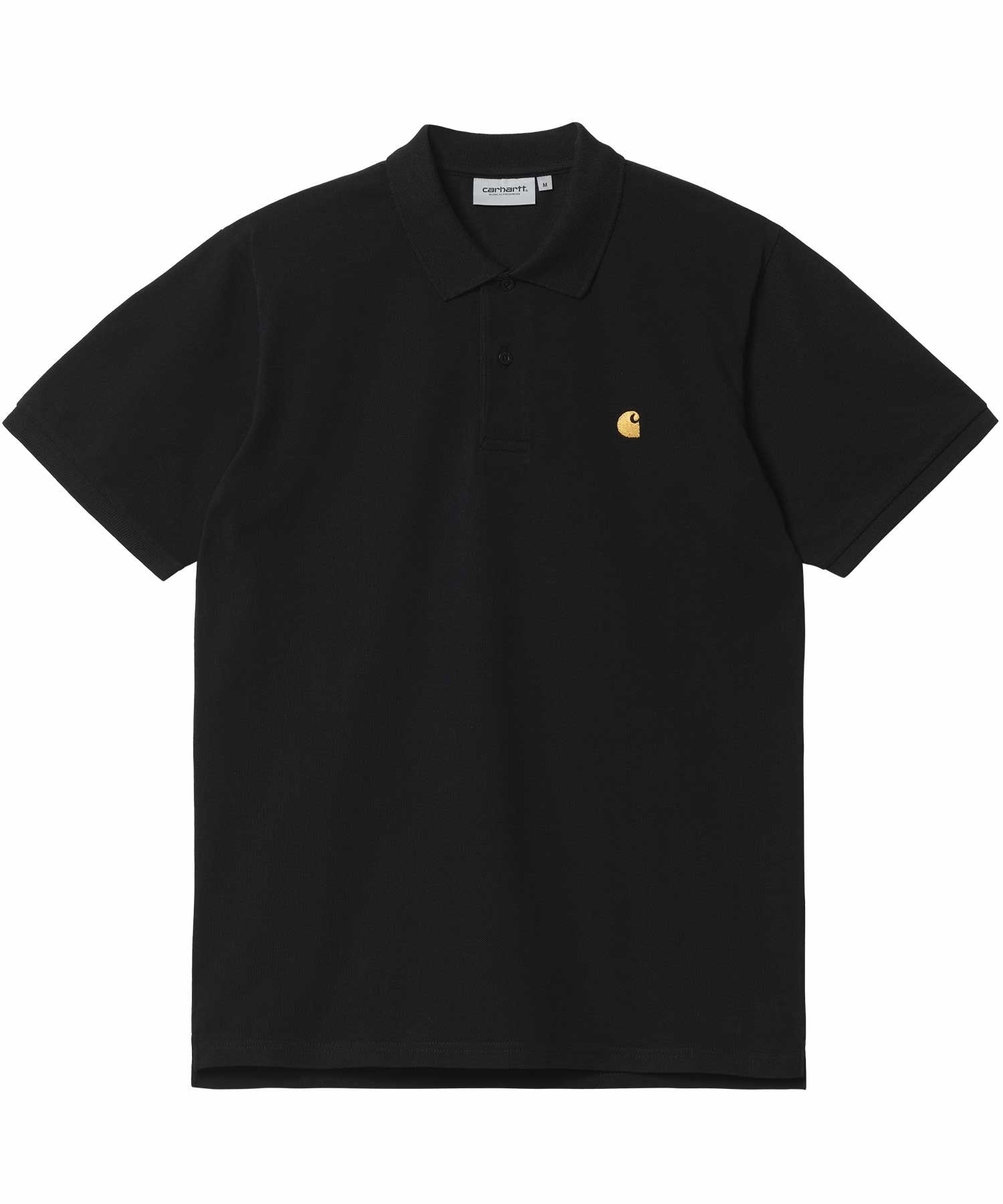 Carhartt WIP カーハートダブリューアイピー S S CHASE PIQUE POLO メンズ 半袖 ポロシャツ I023807(BLACK-M)