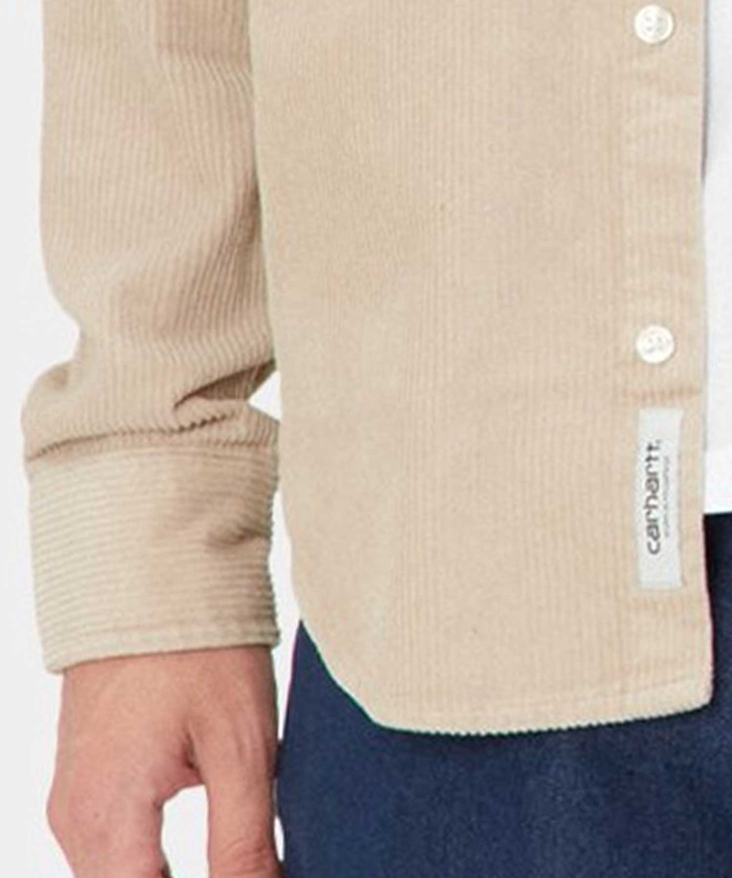 Carhartt WIP/カーハートダブリューアイピー メンズ 長袖 シャツ コーデュロイ ボタンダウン ルーズシルエット I029958(WALL-S)