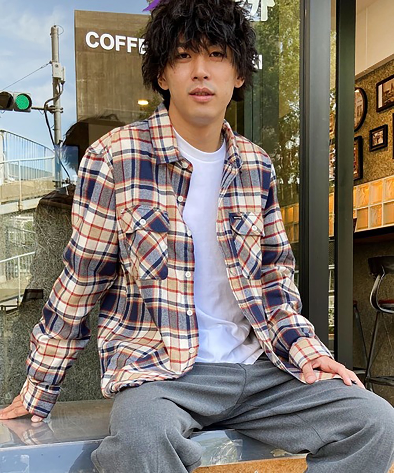 BRIXTON ブリクストン DESI BOWERY L/S FLANNEL 1213 メンズ 長袖 シャツ(WNBRO-M)