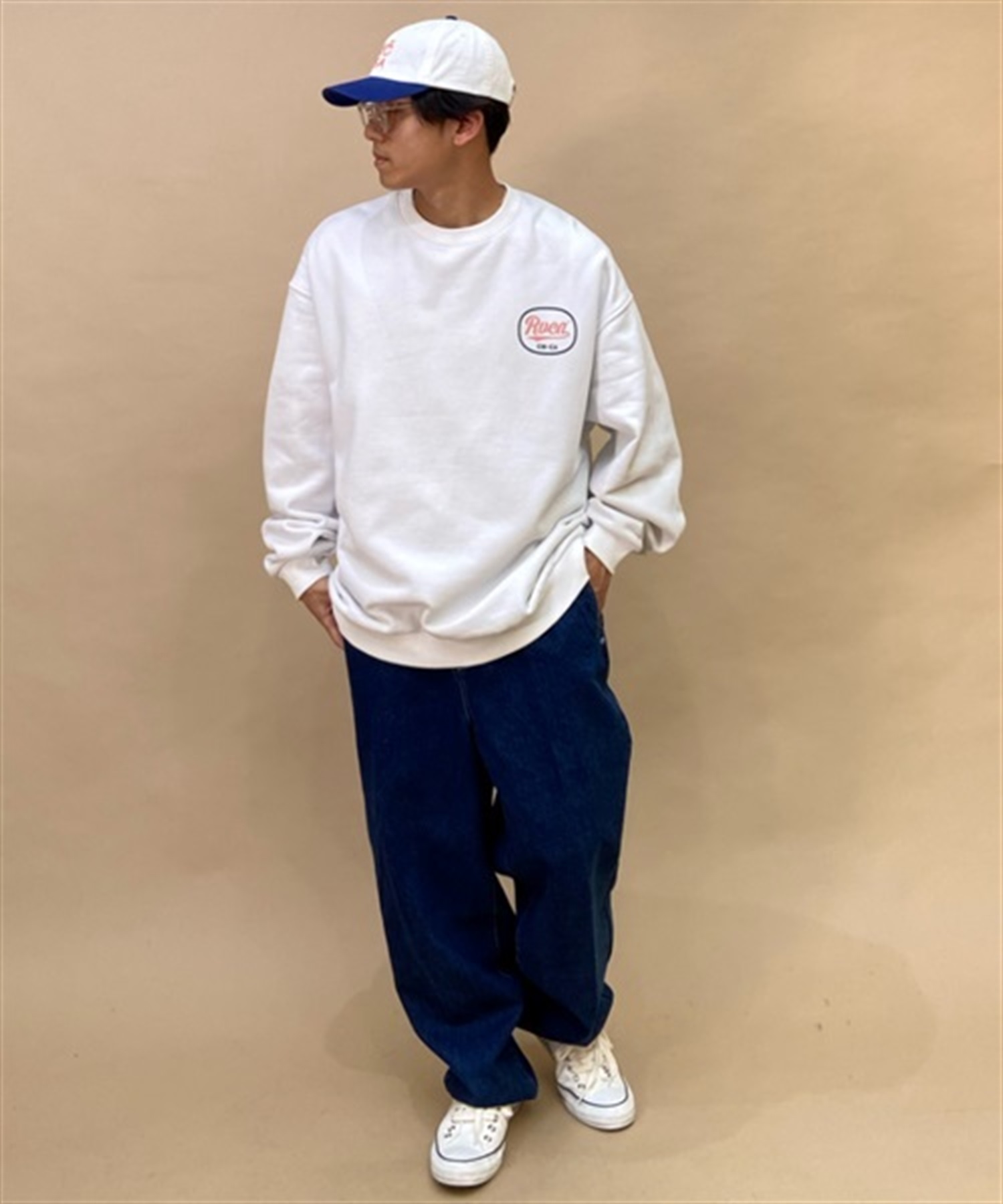 RVCA/ルーカ ロングパンツ デニム ジーンズ ワイドシルエット 24/7 BD042-736(BLK-S)