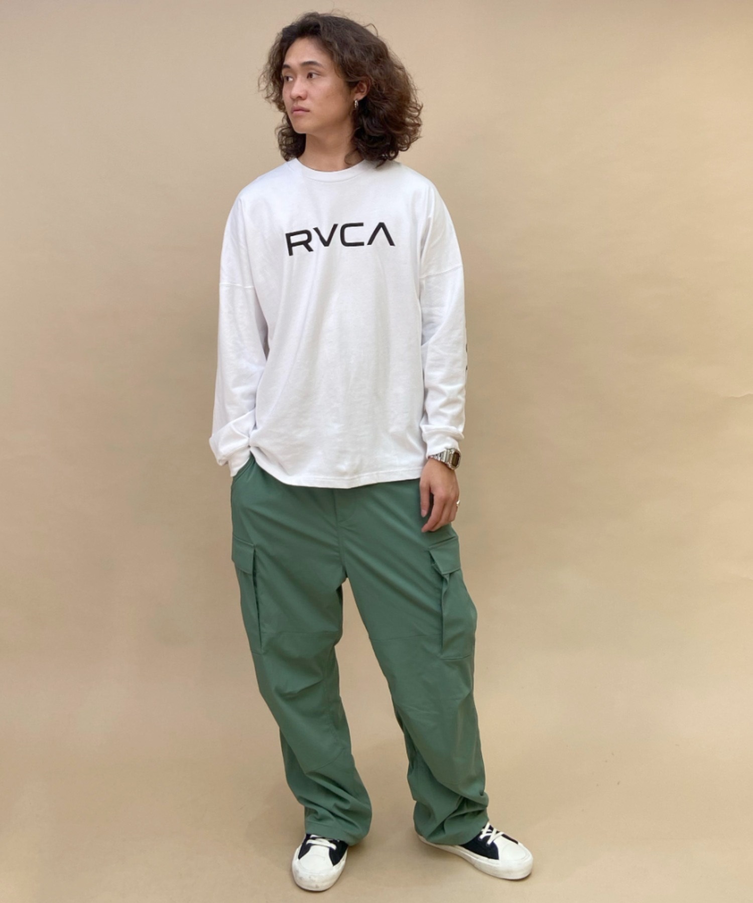 RVCA/ルーカ メンズ NYLON CARGO PANT ロングパンツ カーゴパンツ ミリタリー BD042-737(MGR-S)