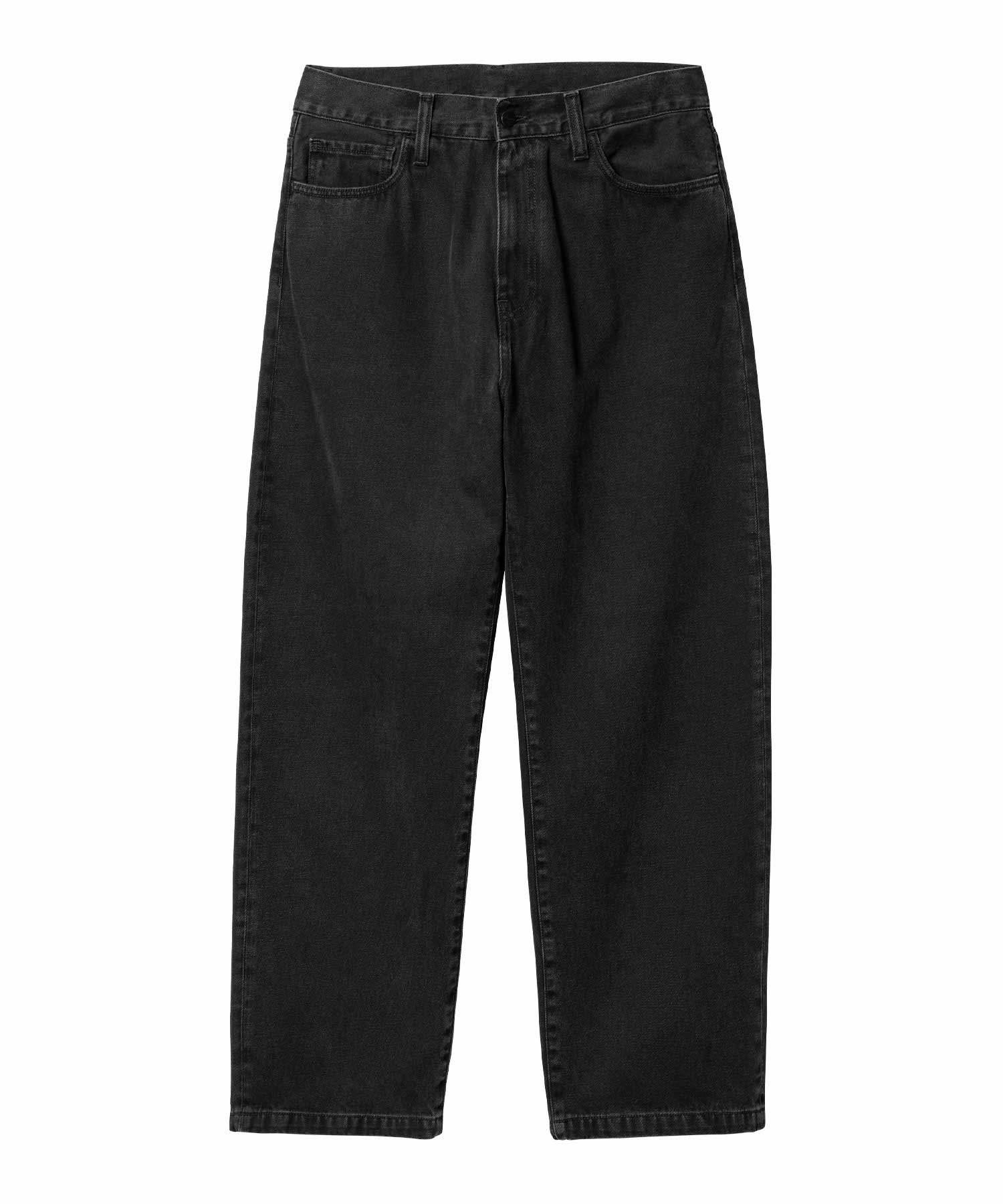 Carhartt WIP/カーハートダブリューアイピー メンズ ロング パンツ ルーズテーパード ジップフライ ウォッシュ加工 I030468(BLACK-28.0inch)