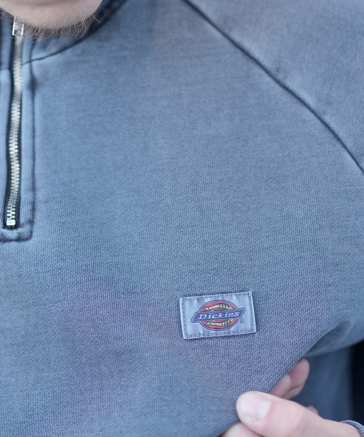 Dickies/ディッキーズ メンズ トレーナー ハーフジップ スウェット 裏起毛 セットアップ対応 ムラサキスポーツ別注 80233200(80BK-M)