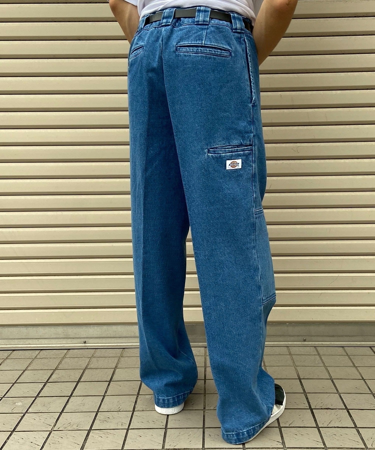 Dickies/ディッキーズ メンズ デニムパンツ ワークパンツ ルーズシルエット ダブルニー 18452900(42SAX-30.0inch)