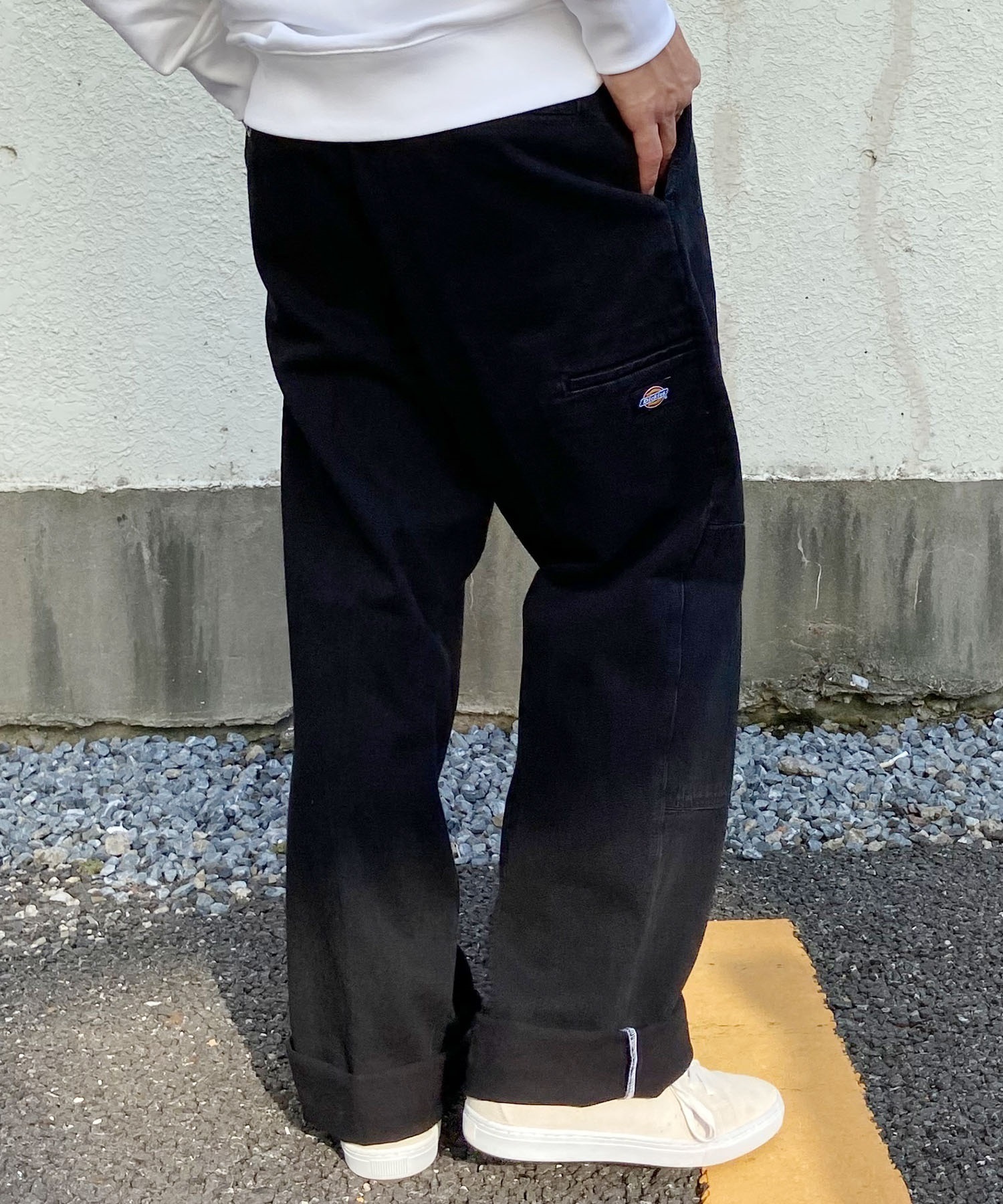 Dickies/ディッキーズ メンズ デニムパンツ ワークパンツ ルーズシルエット ダブルニー 18452900(002BK-30.0inch)