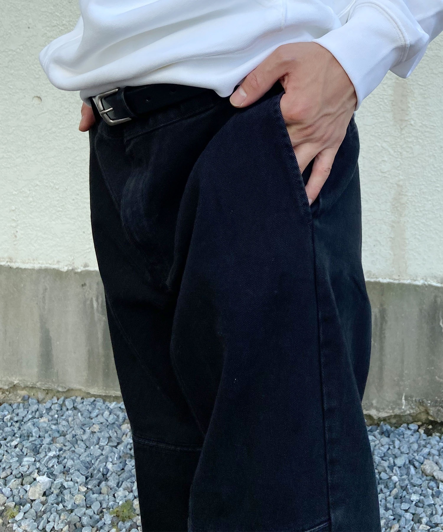 Dickies/ディッキーズ メンズ デニムパンツ ワークパンツ ルーズシルエット ダブルニー 18452900(002BK-30.0inch)