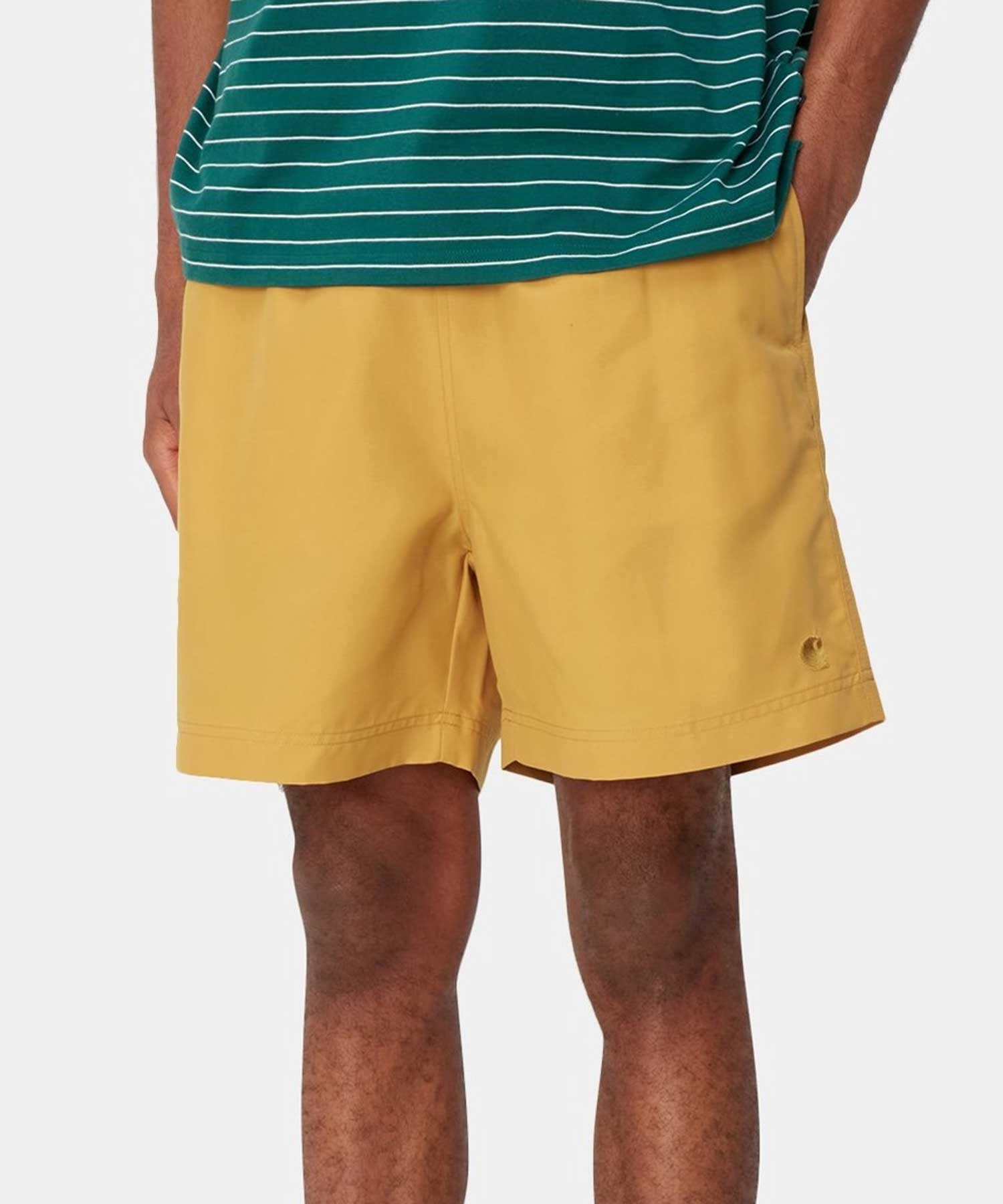 Carhartt WIP カーハートダブリューアイピー CHASE SWIM TRUNKS メンズ ショートパンツ ユーティリティ 水陸両用 I026235(YELOW-M)