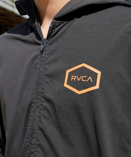 【クーポン対象】RVCA ルーカ BD041-850 メンズ ラッシュガード ジップアップパーカー 長袖 UVカット 水陸両用 ユーティリティ 速乾 KK1 D23(BKWT-S)