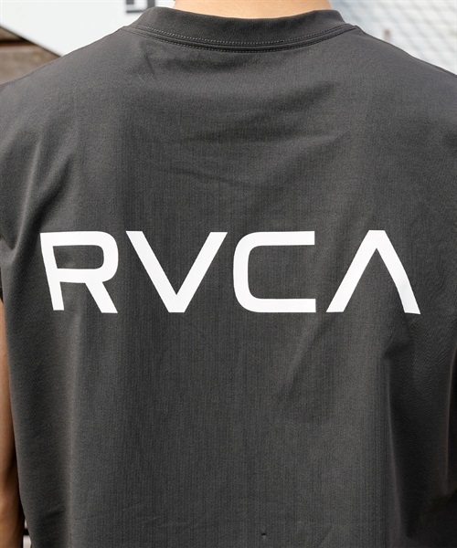 【クーポン対象】RVCA ルーカ BD041-856 メンズ ラッシュガード タンクトップ UVカット 水陸両用 ユーティリティ 速乾 バックプリント KK1 D23(BKWT-S)