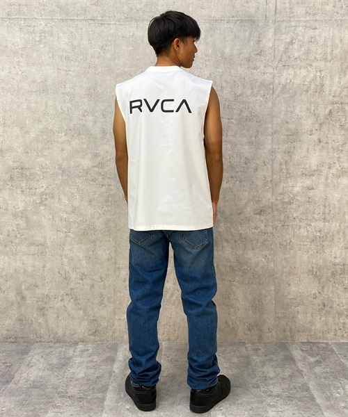 【クーポン対象】RVCA ルーカ BD041-856 メンズ ラッシュガード タンクトップ UVカット 水陸両用 ユーティリティ 速乾 バックプリント KK1 D23(BKWT-S)