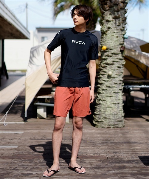 RVCA ルーカ BD041-872 メンズ ラッシュガード 半袖 UVケア 急汗速乾