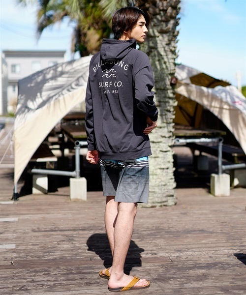 【クーポン対象】BILLABONG ビラボン BD011-860 メンズ ラッシュガード プルオーバーパーカー 長袖 UVカット 水陸両用 ユーティリティ 吸水速乾 KX1 D23(GRWT-M)