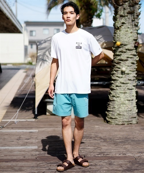 BILLABONG ビラボン BD011-863 メンズ ラッシュガード 半袖 UVカット 速乾 水陸両用 ユーティリティ ラッシュT KX1 E5(BKWT-M)