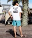 BILLABONG ビラボン BD011-863 メンズ ラッシュガード 半袖 UVカット 速乾 水陸両用 ユーティリティ ラッシュT KX1 E5(BKWT-M)