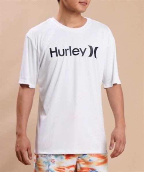 Hurley ハーレー  メンズ ラッシュガード 半袖 UVカット 水陸両用 ユーティリティ ラッシュTシャツ 吸水速乾 MRG2310032(WT-S)