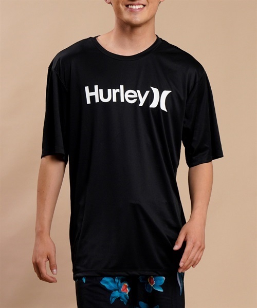 Hurley ハーレー  メンズ ラッシュガード 半袖 UVカット 水陸両用 ユーティリティ ラッシュTシャツ 吸水速乾 MRG2310032(GY-S)