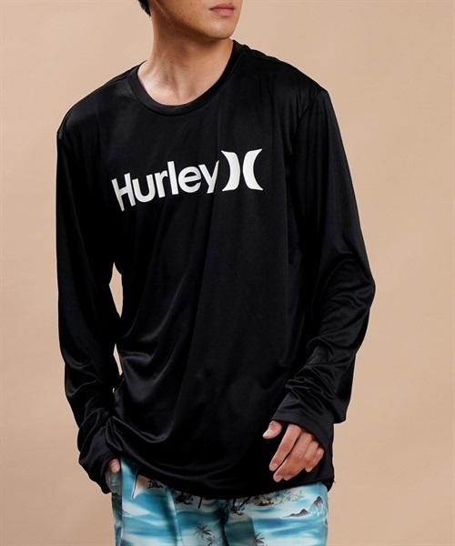 Hurley ハーレー メンズ ラッシュガード 長袖 UVカット 水陸両用 ユーティリティ ラッシュTシャツ 吸水速乾  MRG2310033(GY-S)