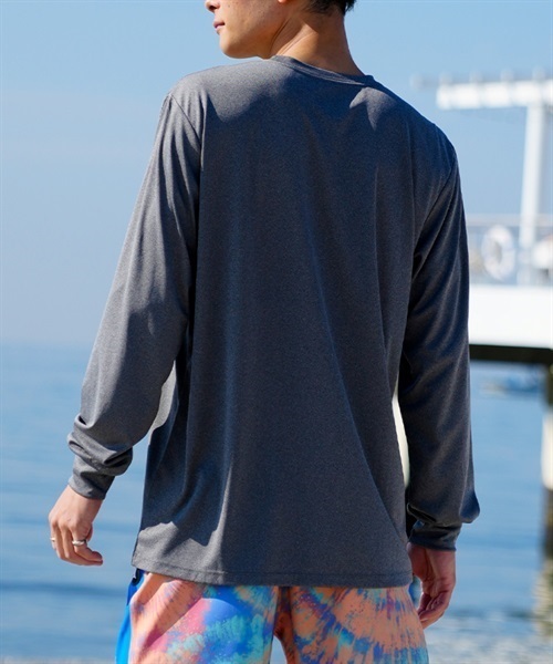 Hurley ハーレー メンズ ラッシュガード 長袖 UVカット 水陸両用 ユーティリティ ラッシュTシャツ 吸水速乾  MRG2310033(GY-S)